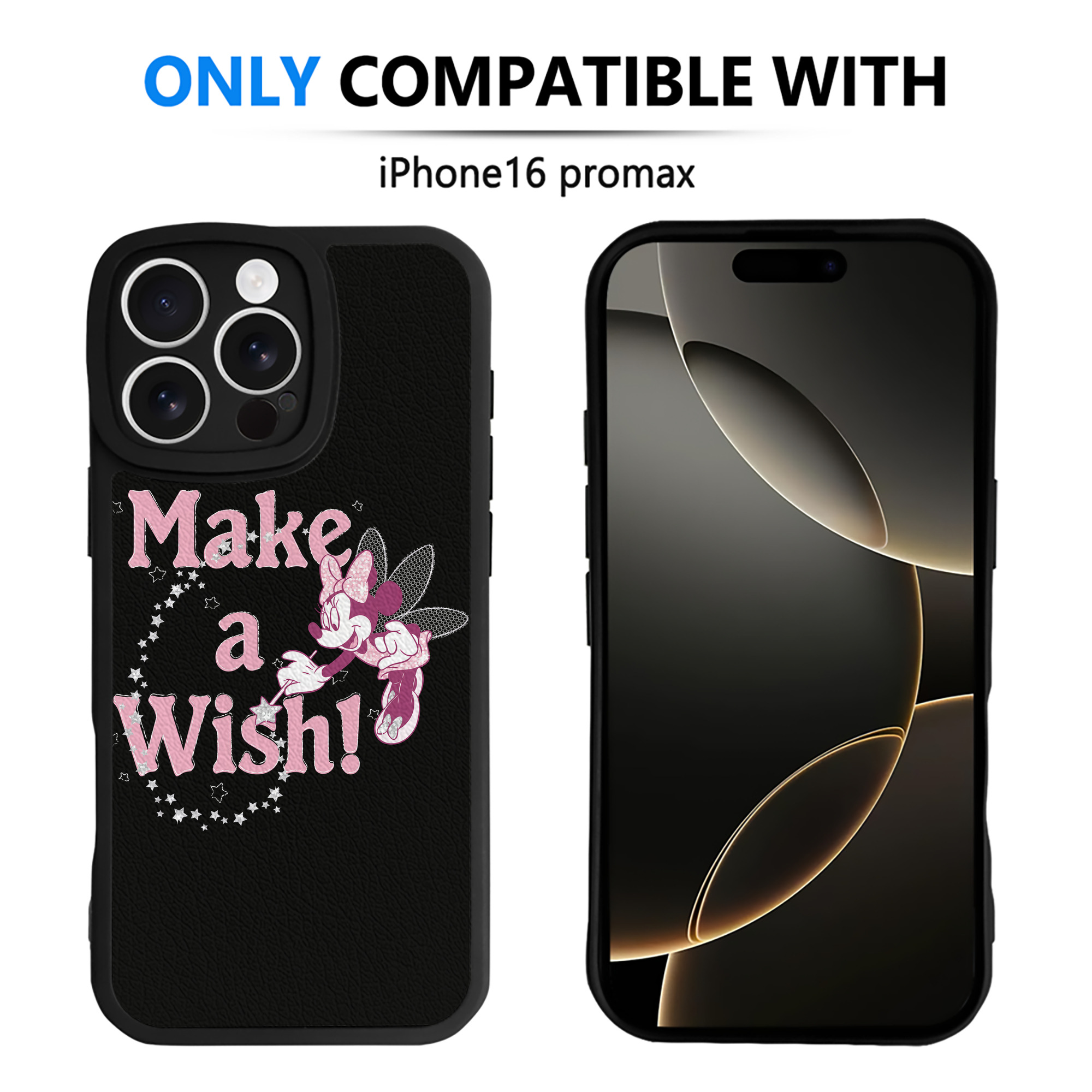 （画像用） ミッキーマウス Mickey Mouse 【iPhone 16シリーズ対応】シリコンスマホケース（レザー調） 材質：シリコン